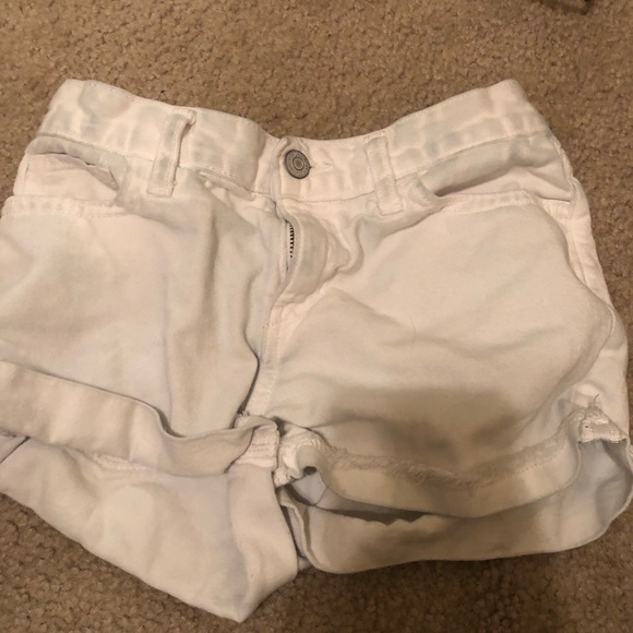 Selling girls white jean shorts for $15.00 - Picture 1 of 2